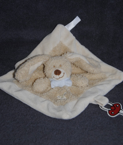 Doudou plat lapin - lapin, nicotoy