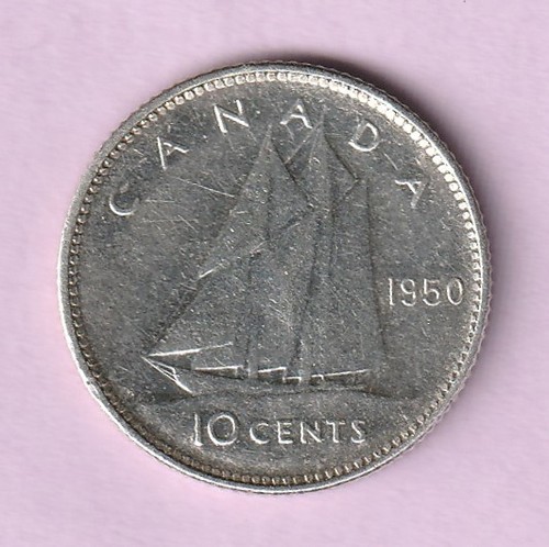 Cents argent canada 1950 - 10,