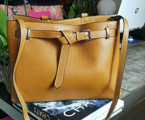Sac cuir véritable camel - sac,