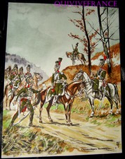 PLANCHE HOURTOULLE N°6 CHEVAU-LEGERS HESSOIS