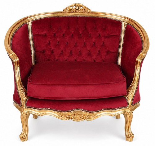 Canapé boudoir français - boudoir,