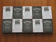 10 pcs Jack Daniels whisky cartes à jouer noir étain métal boîte nouveau...
