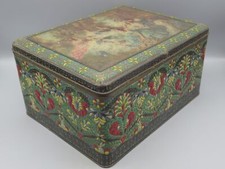 Boîte métal émaillée scénette femmes ancienne époque