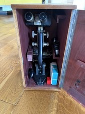 Microscope Ancien Vintage BBT Krauss Made In France Boîte Accessoires