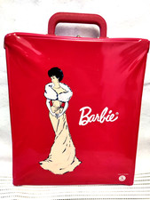 Barbie VTG Doll Case valise/dressing  vinyle rouge  Mattel 1960' s- BE, France