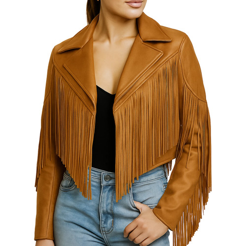 Veste cuir marron - en, à