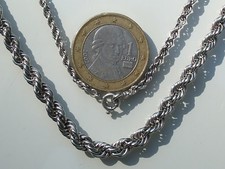 BEAU COLLIER ANCIEN 1950/60 MAILLE PALMIER en ARGENT / Longueur 42,5cm