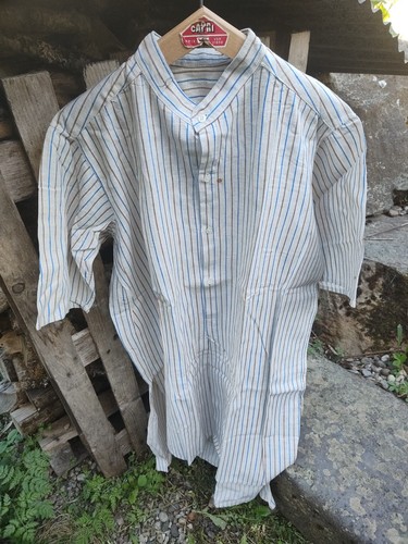 Ancienne chemise rayée bleu - ancienne,