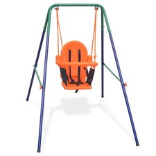 Balançoire pour Enfants avec Harnais de Sécurité Orange Balancelle vidaXL