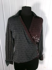 VINTAGE Chemisier cache coeur gris COP COPINE  38/40 dos mesh femme MODIGLIANI