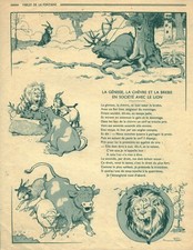Gravure ancienne fables de la