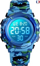 Montre numérique pour garçons, Digital Montres Sport pour Enfants étanches avec 