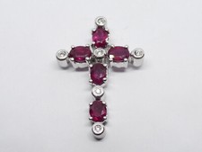 Pendentif or Blanc 18 KT 750