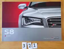 AUDI S8 Prospectus 58 pages Francais 09/2011 Publicite vente