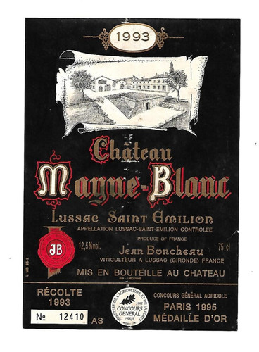 Etiquette vin lussac saint - etiquette,