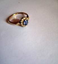 bague or jaune 9k  pierre