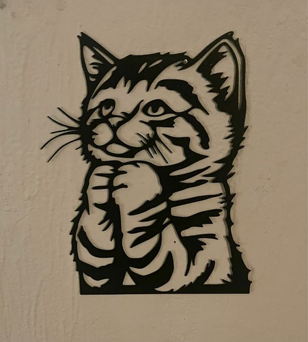 Décoration murale chat - murale, noir