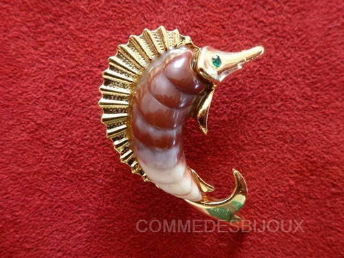 Broche vintage espadon poisson - vintage,
