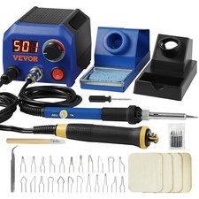 VEVOR Kit de Pyrogravure sur Bois 250~700°C 2 Stylos 23 Pointes en Fil 5 Solides