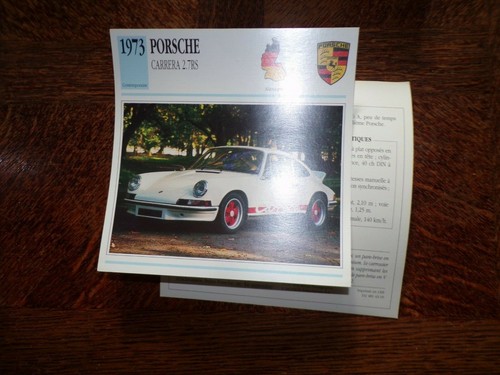 Fiche carte card voiture - carte,