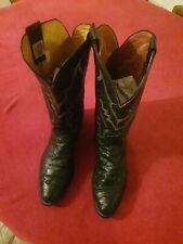 Santiags  NOCONA BOOTS. Autruche et Cuir. Noire. 