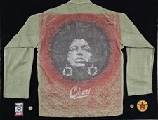 SHEPARD FAIREY signée peinture sur veste originale EMO NIGHT obey giant 2015