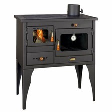 Cuisinière Poêle à bois Four en fonte tube de fumée à droite Prity 1P34L 10,1kw