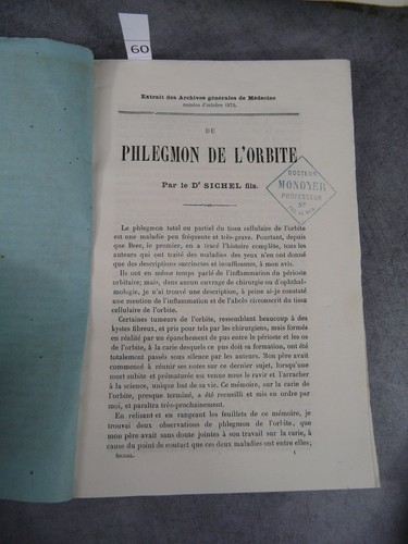Sichel phlegmon l - sichel, l'orbite