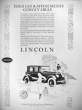 AD PRINT Original 1925 - LINCOLN 8-cylinder engine in V calibrated at 60 °