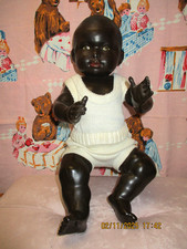BAIGNEUR CELLULOÏD PETITCOLLIN NEGRI - TAILLE 40cm -EN  TENUE ORIGINE- 1930
