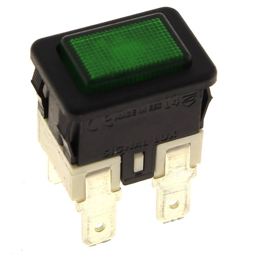 Bouton poussoir vert - bouton,