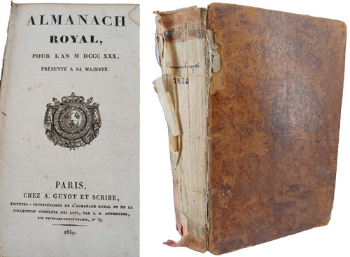 Almanach royal pour 1830 - pour, l'an