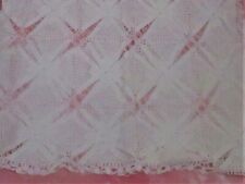 * JETE DE LIT 2 PERSONNES * FAIT MAIN * CROCHET * COTON BLANC * 180 cm x 190 cm