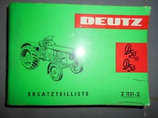 DEUTZ tracteur D50 S - D55 : catalogue de pièces 1964