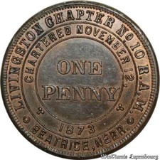 B1067 Scarce USA Masonic Token