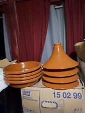 Lot De 6 Plats À Tajine En Céramique  26cm marron presentation REGAS ESPAGNE