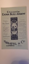 Buvard vintage Chicorée Extra Bleu Argent ARLATTE  ( 2 )