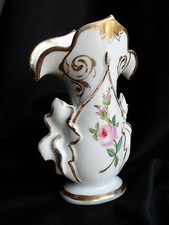 Vase de mariée d'église porcelaine de Paris XIXème  h 19 cm