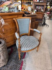 paire de fauteuil directoire tissus raye
