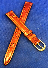 BRACELET de MONTRE Femme Marron Brun 12mm WATCH STRAP Genuine Leather  NOS Band