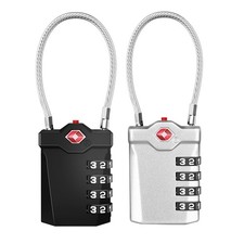 Cadenas Valise Avion TSA Cadenas Cable 4 Chiffres avec Alarme d'ouverture Ser...