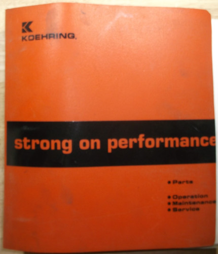 Koehring 535 manuel - koehring,