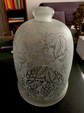 GLOBE CLOCHE EN CRISTAL GRAVÉ  POUR SUSPENSION LUMINAIRE OU DECORATION