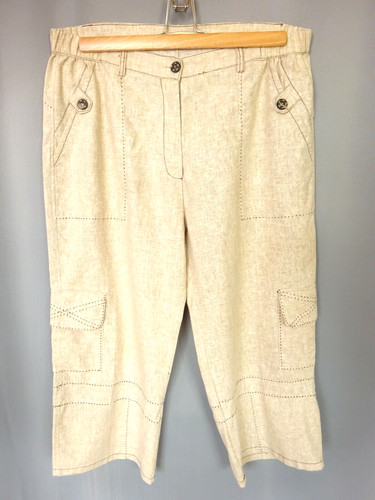 Pantacourt femme toile lin