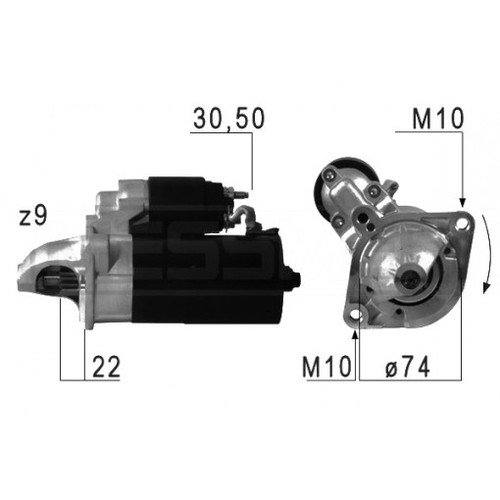 Moteur avancement em579g - d'avancement,