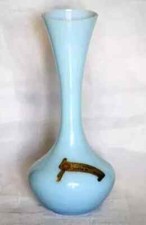 Nason Moretti Murano Opaline bleue vase vintage Opaline Vase 60s original label