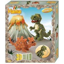 [Ref:3250] HAMA Perles à repasser midi 3D "Dinosaures", coffret cadeau