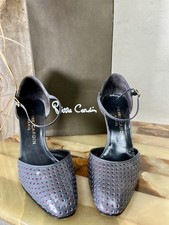 Pierre Cardin Vintage Heels Tolosa Gray Leather 36 EU w/ Box France