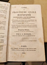 CODE DE PROCEDURE CIVILE EXPLIQUE Rogron 1835 Livre ancien droit