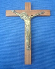 V70 Crucifix Bois Bronze